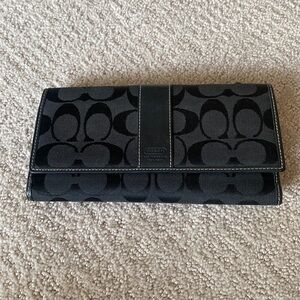 Coach signature trifold wallet